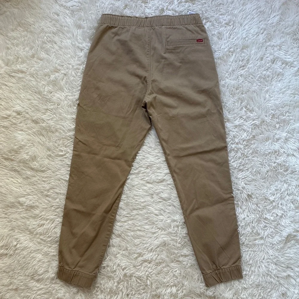 Levis XX Chino Jogger Pants Mens Tan Khaki Elastic Waist Size S